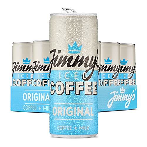 Jimmy's Iced Coffee Original SlimCan 12 x 250ml (Pack of 12) Refreshing Ready-to-drink Iced Latte Tins - Original - 250 ml (Pack of 12)