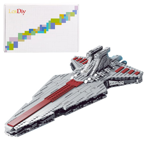 YYSS Space Wars Journey-level Star Destroyer Building Blocks, 878Pcs Wars Destroyer Compatible with Lego 8039 Venator-Class Republic Attack Cruiser, 52.9 x 22.6 x 21.2cm