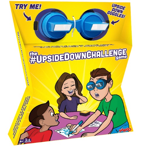 The UpsideDownChallenge Game - Hilarious Game Night & Party Game for Family & Friends - Complete Fun Challenges with Upside Down Goggles - Kids & Adults, Ages 8+