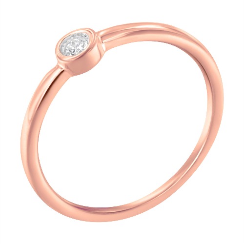 14K Rose Gold Plated .925 Sterling Silver Miracle Set Diamond Ring (1/20 Cttw, J-K Color, I1-I2 Clarity) - 8