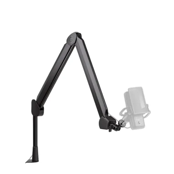 Elgato Wave Mic Arm - Premium Broadcasting Boom Arm with Cable Management Channels, Desk Clamp, 1/4" Thread Adapters, Fully Adjustable, perfect for Podcasts, Streaming, Gaming, Home Office, Recording - Black - High Rise