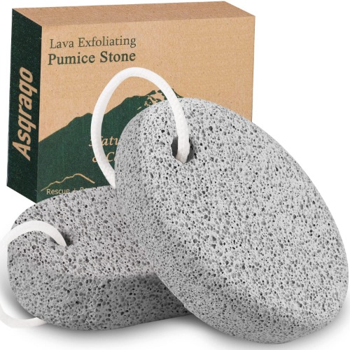 2PCS Natural Pumice Stone for Feet - Asqraqo Lava Pedicure Tools Hard Skin Callus Remover for Feet and Hands - Natural Foot File Exfoliation to Remove Dead Skin, and Callusess - 
