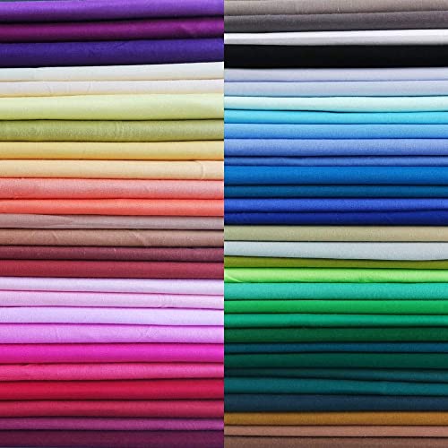 50pcs 8 x 8 inches Multicolor Cotton Fabric Bundle Squares for Quilting Sewing, Precut Fabric Squares for Craft Patchwork - 10 x 10 inches