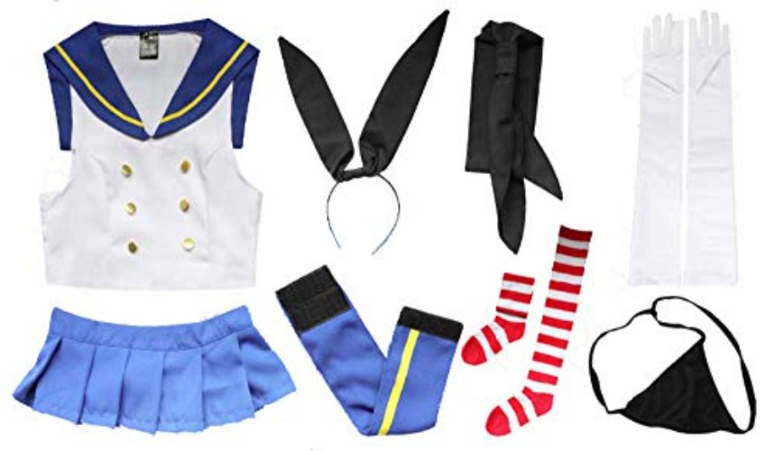 GK-O Game Anime Kantai Collection KAN Colle Shimakaze Cosplay Costume Uniform Outfit - Asian Size X-Large