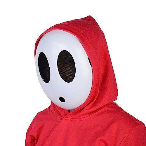 Monisorly White Shy Guy Mask Girl Halloween Mask Full Face Mask Costume Cosplay Prop Accessories - Boy