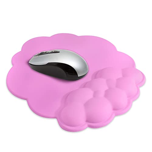 Juome Mouse Cloud Wrist Rest Pad, Ergonomic Mouse Pad with Memory Foam, Cute Mouse Pad Wrist Support for Computer, Laptop, Mac, Gaming, Home Office (Pink) - Mouse Pad(pink)