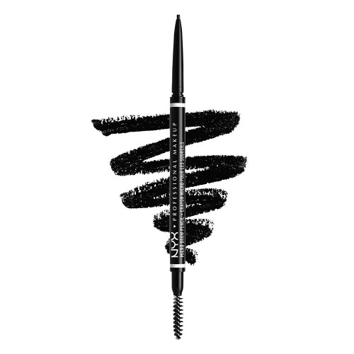 NYX PROFESSIONAL MAKEUP Micro Brow Pencil, Eyebrow Pencil - Black - 08 Black 0.00 Ounce (Pack of 1)