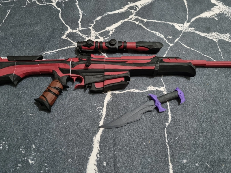 VALORANT REAVER OPERATOR 100 cm real life size 3d printed with knife gift