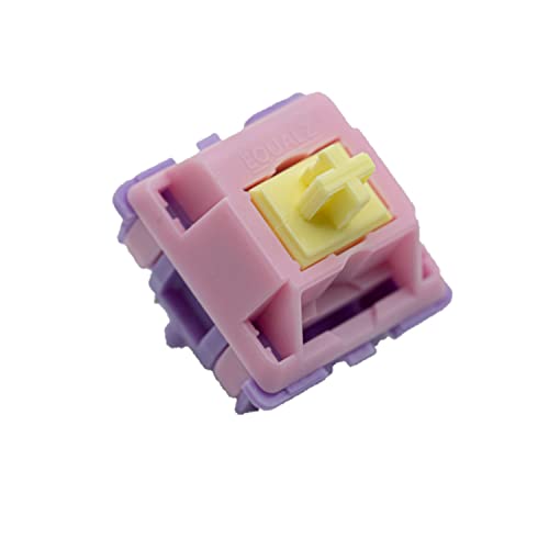 Zkeebs C³ Equalz x TKC Banana Split 62g / Tangerine 5-Pin Linear Switches for Custom Gaming Mechanical Keyboards (Banana Split, 70 switches) - Banana split - 70 switches