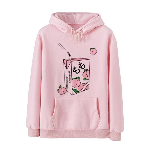 Japanese Peach Milk Hoodie - Pink / M