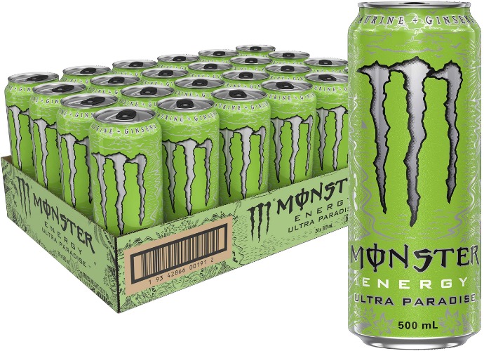 Monster Energy Drink Ultra Paradise Green Cans 24 x 500 mL