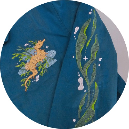 Leafy Sea Dragon Cotton Twill Jacket - X-Large