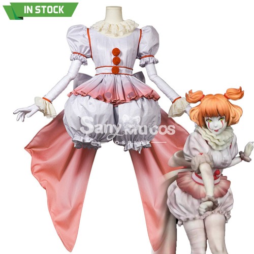 【In Stock】Movie It Cosplay Loli Pennywise Cosplay Costume - S