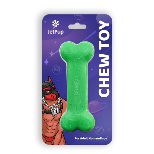JetPup Human Pup Chew Toy - Bone - Human Chew Toy - Human Pup Play Gear - 100% Food Grade Silicone - Not A Pet Toy (Green Bone) - Green