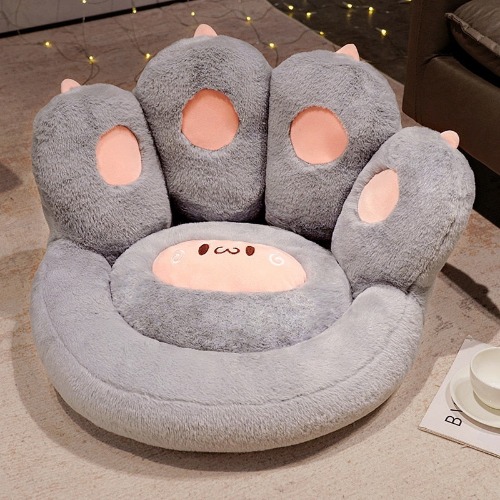 Bear Paw Cushion (3 COLORS, 2 SIZES) - Grey / 20" / 50 cm
