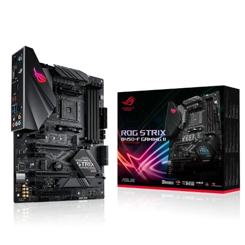 Asus ROG Strix B450-F Gaming II Mainboard Sockel AM4 (ATX, AMD Ryzen, DDR4 Speicher, USB 3.1, NVME M.2, SATA 6Gbit/s, Aura Sync, AI Noise Cancelling Mikrofon) - Motherboard