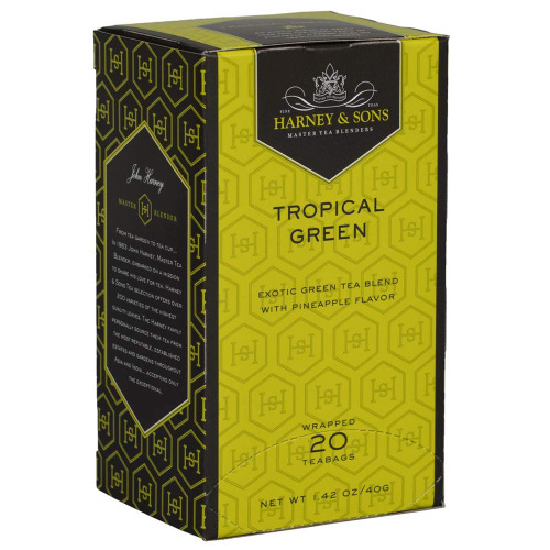 Harney & Sons Tropical Green Tea, 20 Tea Bags - English Breakfast 20 Count (Pack of 1)