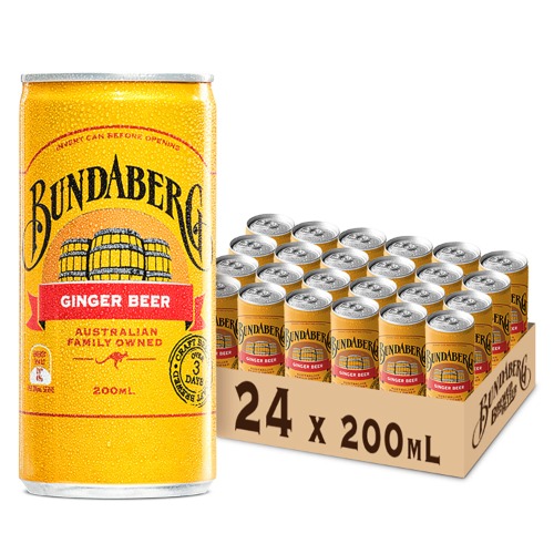 Bundaberg Ginger Beer Mini Cans - 24 Pack