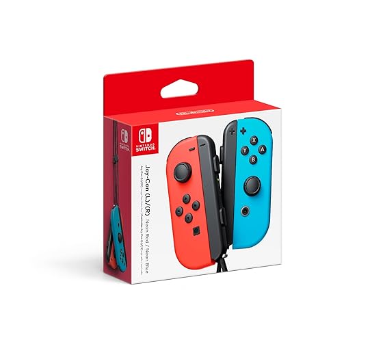 Nintendo Joy-Con, Neon Blue & Neon Red - Neon Red and Blue - Left and Right