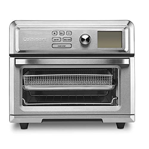 Cuisinart Air Fryer Toaster Oven, Digital Display, Digital 1800 Watt, Adjustable Temperature and Controls, Stainless Steel, TOA-65,Silver - 0.6 cu ft. interior - Digital Airfryer