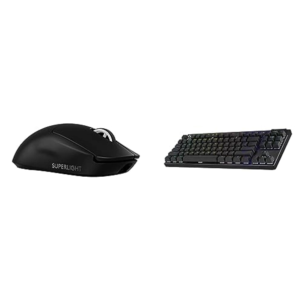 Logitech G Pro X Superlight 2 Lightspeed Wireless Gaming Mouse + G Pro X TKL Lightspeed Wireless Gaming Keyboard (Linear) Bundle - Black