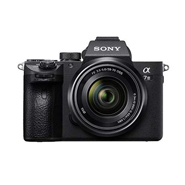 Sony a7 III Full-frame Mirrorless Interchangeable-Lens Camera with 28-70mm Lens Optical with 3-Inch LCD, Black (ILCE7M3K/B) (Renewed)