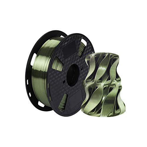 Silk Green Bronze PLA 1.75 mm 1KG PLA 3D Printer Filament Spool 3D Printing Material CC3D Shine Silky Shiny Metallic Finish PLA Metal Like Consumable Army Green Bronze PLA Filament - Silk Bronze