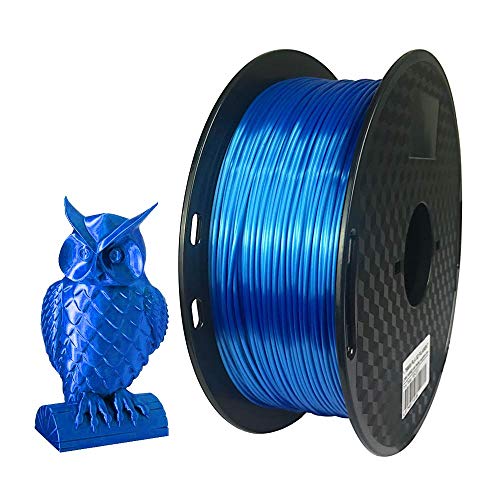 Silk Sapphire Blue PLA 3D Printer Filament 1.75 mm 1KG 2.2 LBS Spool 3D Printing Material Shine Silky Shiny Metallic Blue Metal CC3D PLA Filament - Silk Sapphire Blue