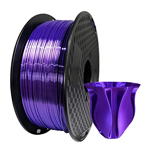 CC3D Silk Purple PLA Filament 1.75 mm 1KG 3D Printer Filament 2.2LBS Spool 3D Printing Materials Silky Shiny Dark Violet Metal Metallic Purple PLA Filament - Silk Purple