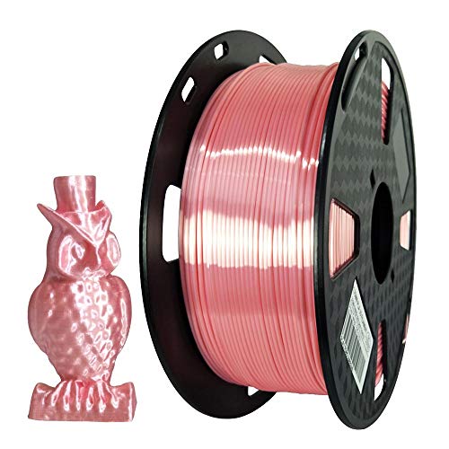 Silk Pink PLA 3D Printing Filament 1.75 mm 1KG 2.2 LBS Spool Shine Silky Shiny Metallic Metal Rose Gold PLA Filament CC3D - Silk Pink