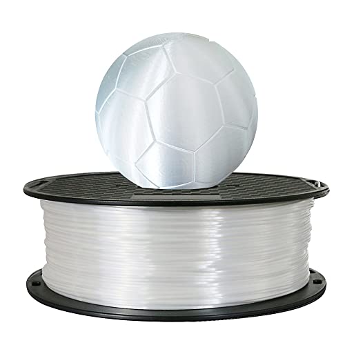 Silk Pearl White PLA Filament 1.75 mm 3D Printer Filament Consumables 1KG 2.2LBS Spool Fit Most FDM Printer Silky Shine Shiny 3D Printing Material CC3D Silk White Color - Silk White
