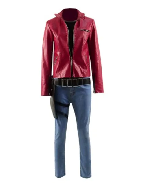 TISEA Adult Men's Leon Kennedy and Women's Claire Redfield Cosplay Costume