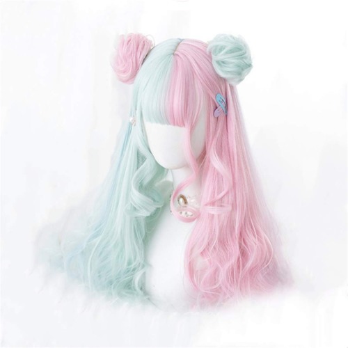 Wig Pink/Mint Green Blue 22.4 inch