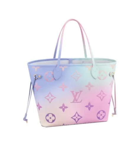 Authentic Louis Vuitton Neverfull MM Sunrise Pastel Spring in the City Tote NIB