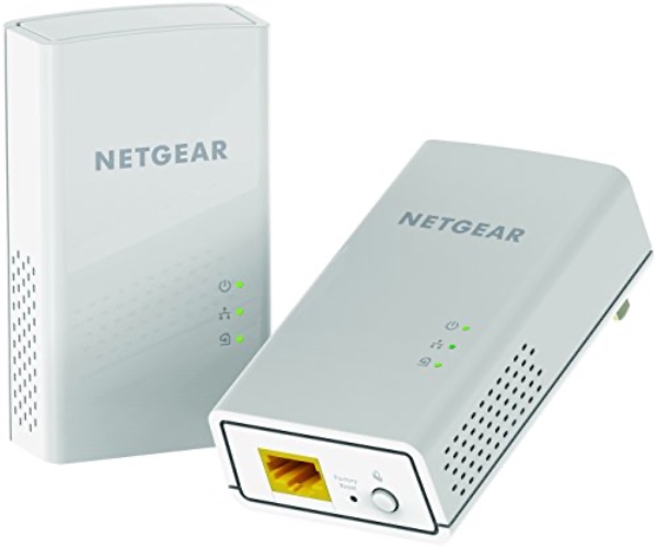 NETGEAR Powerline adapter Kit, 1200 Mbps Wall-plug, 1.2 Gigabit Ethernet Ports (PL1200-100PAS) - 1.2 Gbps Kit