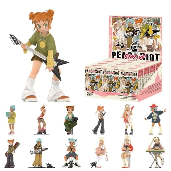 POP MART Peach Riot Rise Up Series Figures, 12PCs Peach Riot Blind Box Figures, Random Design Action Figures Collectible Toys Home Decorations, Holiday Birthday Gifts for boys and girls, Whole Set
