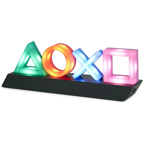 Paladone Playstation Icons Light with 3 Light Modes - Music Reactive Game Room Lighting - Without additional batteries