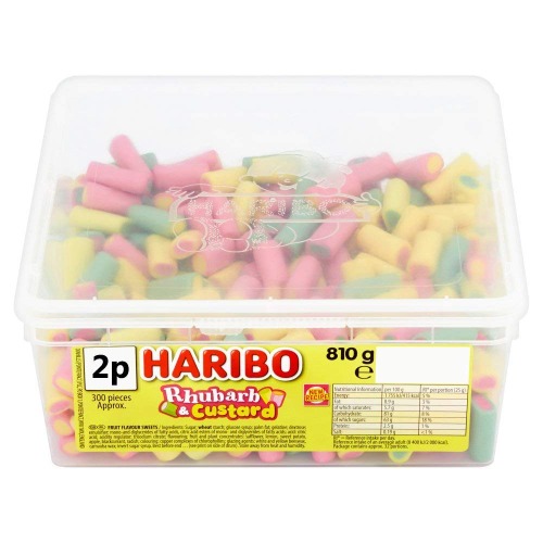 Haribo Rhubarb & Custard (600 pieces), 810 g