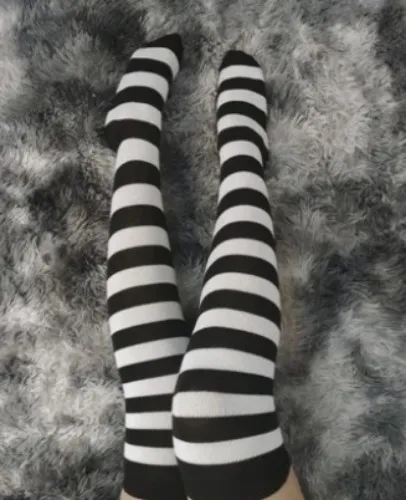 Meia Listrada 7/8 Adulto Cosplay