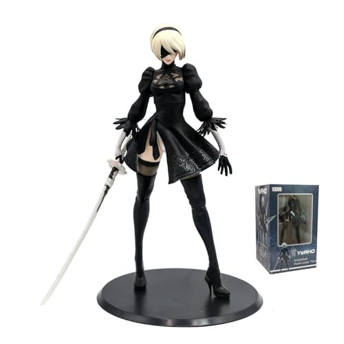Anime Game Girl NieR Automata 2b YoRHa No.2 Typ B Actionfigur Stehend 25 cm PVC Exquisite Actionfiguren Stehendes Modell Erwachsene Spielzeug Ornament Dekoration Deluxe Version Geschenk mit Box