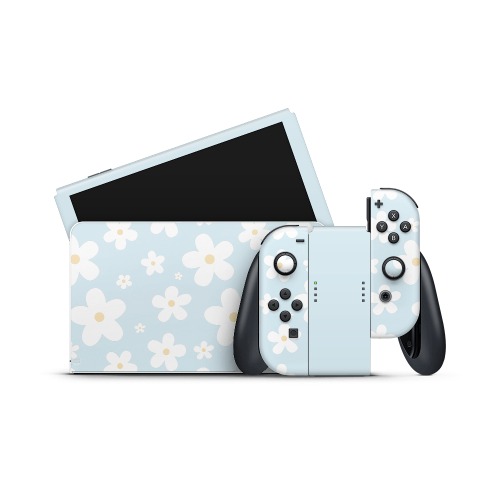 Serene Daisies Nintendo Switch OLED Skin - Console + Joy-Cons