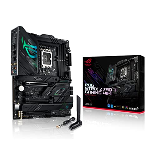 ASUS ROG Strix Z790-F Gaming WiFi 6E LGA 1700(Intel 14th&13th &12th Gen) ATX gaming motherboard(16 + 1 power stages,DDR5,four M.2 slots, PCIe 5.0,WiFi 6E,USB 3.2 Gen 2x2 Type-C with PD 3.0 up to 30W) - Z790-F|WiFi 6E