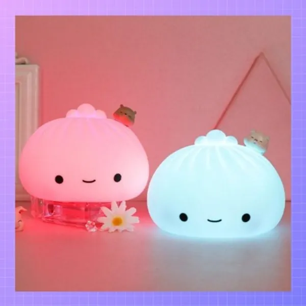 Lovely Cute Buns Pat Lights Colorful Soft Night Light Bedroom | Etsy