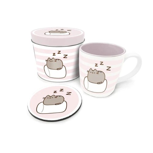 Pusheen Marshmallow Mug, Coaster and Metal Tin Gift Set