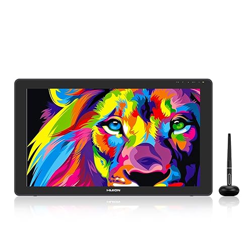 HUION Kamvas 22 Plus Tableta Gráfica con Pantalla, 140% sRGB, Vidrio Antirreflejo, Pantalla LCD QD Completamente Laminada, Lápiz PW517 con Inclinación, Ideal para Trabajar Desde Casa, 21.5 Pulgadas - 21,5 Pulgadas - Kamvas 22 Plus Negro