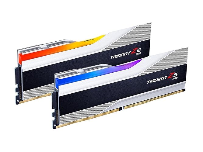 G.SKILL Trident Z5 RGB Series (Intel XMP 3.0) DDR5 RAM 64GB (2x32GB) 6400MT/s CL32-39-39-102 1.40V Desktop Computer Memory UDIMM - Metallic Silver (F5-6400J3239G32GX2-TZ5RS)