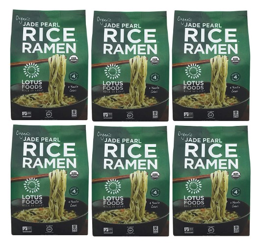 Lotus Foods Organic Quick-Cook Jade Pearl Rice Ramen Noodles, Heirloom, 10 Oz, 6 Count