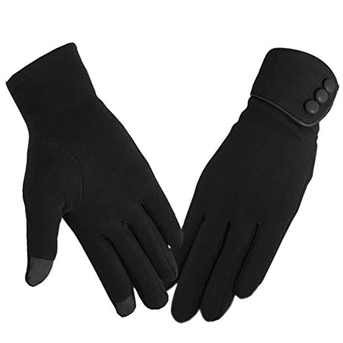 Fashion Touch Screen Gloves Soft Comfortable Windproof with Velvet Inside for Women Girls Winter Warm Wear