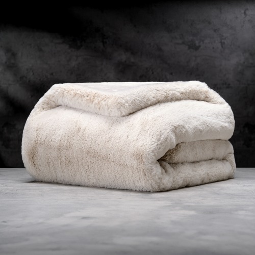 Faux Fur Blanket - Almond / Large - 60" x 80"