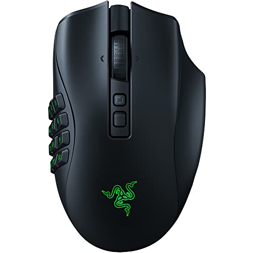 Razer Naga V2 Pro Wireless Gaming Mouse: Interchangeable Side Plate w/ 2, 6, 12 Button Configurations - Focus+ 20K DPI Optical Sensor - Fastest Gaming Mouse Switch - Chroma RGB Lighting - Naga V2 Pro